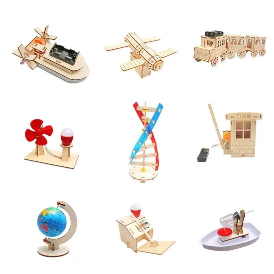 Customized 3D Puzzle DIY Solar Toy Edu Kit Wooden Student Kit MOQ100 1Y - Image 3