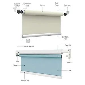 Automatic Electric Motorized Remote Control Windows Blackout Roller Blinds - Image 3