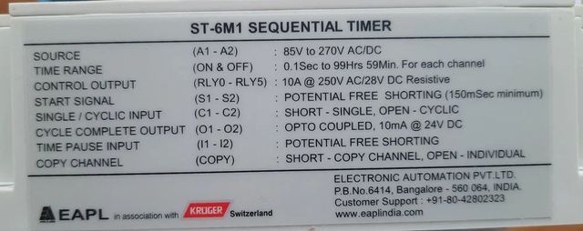 EAPL ST6M1 24VDC Brand Eapl Type Digital Display Type Digital Number Of Channels 8 Channel Automation Grade - Image 2