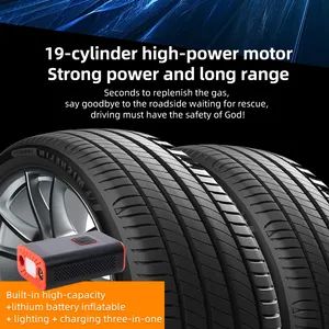 Great Powered Tire Inflator Adaptive Pressure Adjustment Voltage 7.4V Origin China PCS/CTN 20PCS Aair Hose 20cm Max. Power 50 - Image 6