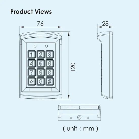 Standalone Metal Door Readers Access Control Keypad Waterproof RFID 125kHz - Image 5