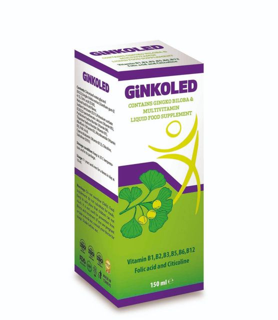 GINKOLED; GINKO BILOBA EXTRACT AND B COMPLEX 30 TABLET/150ML SYRUP - Image 2
