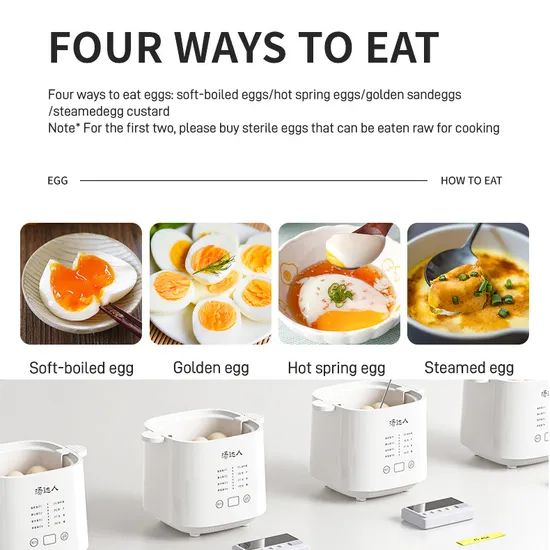 Quick Prep Compact Ceramic Egg Cooker with Versatile Cooking Options - Image 6