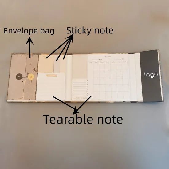 Sticky Notebook Diary Plan Book Memo Notepad Self-Adhesive Note Promotional and Gift Notebook - Image 2