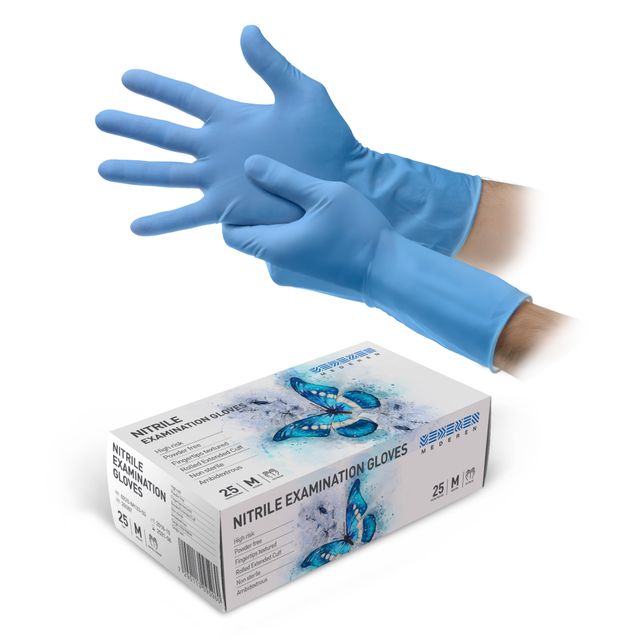Manufacturers Wholesale 100 Pcs Box Nitrile Examination Gloves Disposable Powder Free Blue 12 Inch Pure Nitrile Gloves - Image 4
