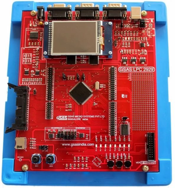 GSAS ARM 9 (LPC2929) Evaluation Boards Leds Eight Brand GSAS Switches Three Power Source Usb Debugging Interface Jtag Programming Interface - Image 1