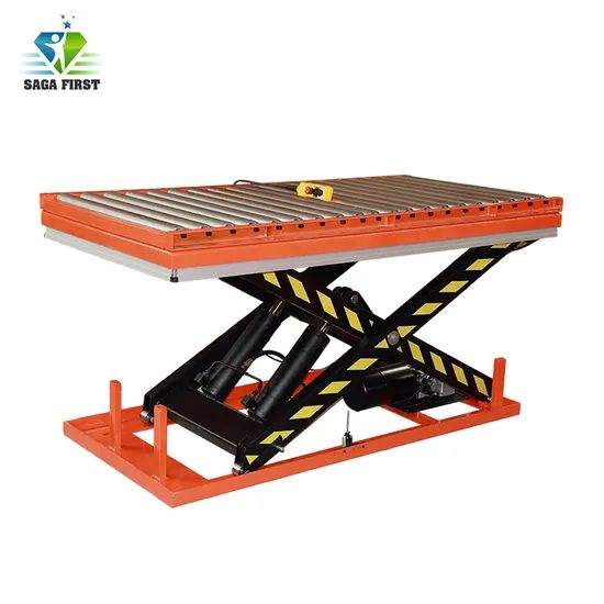 Electric Roller Type Work Lift Table with Scissors Model NO. RS Origin China Moves Stationary Warranty 2 Years HS Code - Image 1