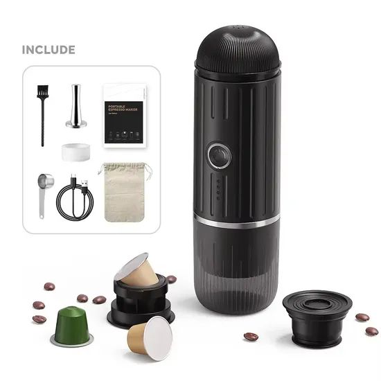 Portable Home Machine Self-Heating Feature USB Power Portable Stainless Steel Espresso Coffee Maker - Image 6