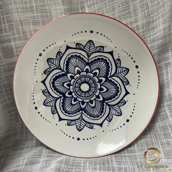 12 75 Rice Pasta Fuirt Plate Soup Bowl Healthly Pad Printing Porcelain Ceramic Kitchenware Tableware - Image 4