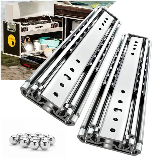 Heavy Duty Drawer Slides 200 Lbs Capacity Full Extension Ball Bearing Sliding Rails 8-40 Inch Tool Box Glides - Image 3