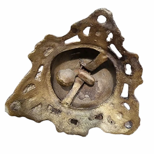 Unique Vintage Brass Table Call Bell Engraved Design, For Worship - Image 2