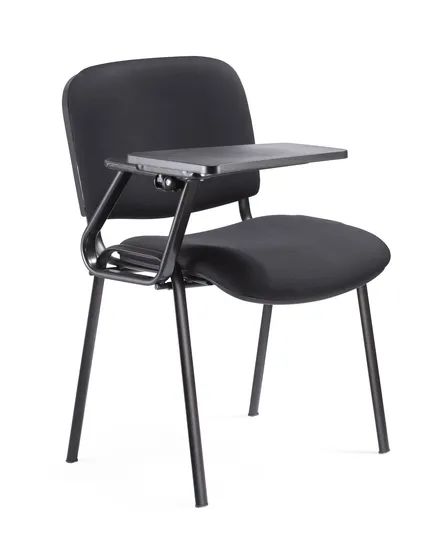 Simple Design School Student Chair with Writing Pad Color Black Rotary Fixed Shape Square Style Modern Trademark MAC Condition - Image 1