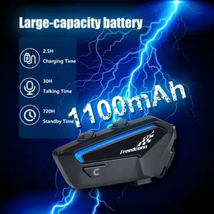 Waterproof Motorcycle Helmet Bluetooth Headset Intercom Moto Full Duplex Interphone - Image 4
