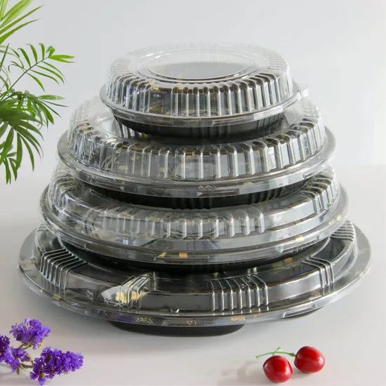 Disposable Food Grade Plastic Pet Round Container Deli Meat Slices Sushi Box - Image 5