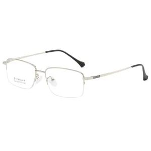 Original Design Square Eye Glasses Male Transparent Acetate Titanium Spectacle Frames - Image 3