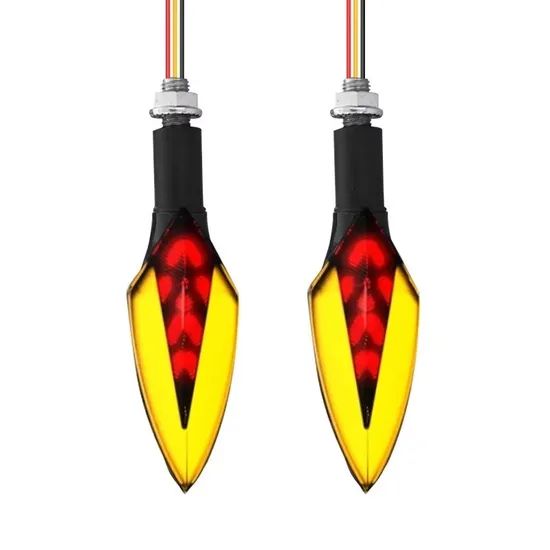 Universal PVC Motorcycle Turn Signals LED Light Flowing Water Flashing Indicator Blinker 12V Daytime Running Lamp - Image 4