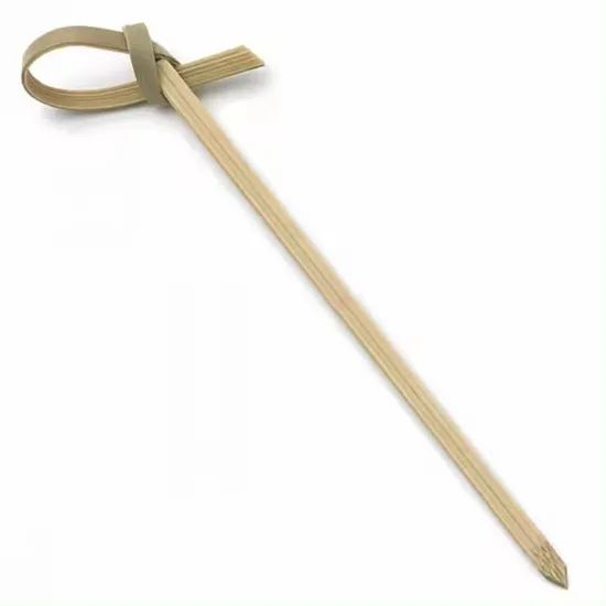 Fancy Small Knotted Bamboo Stick Cocktail Looped Skewers - Image 2
