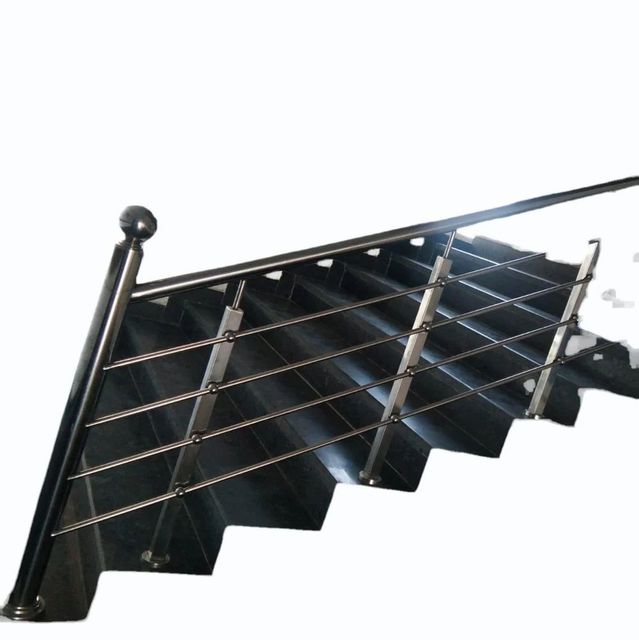 Silver Spring Railing Polished Silver Stainless Steel Staircase Railing Design Panel Color ...