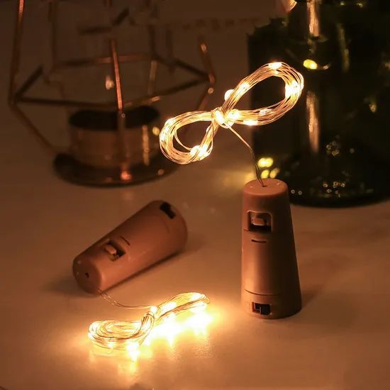 LED Battery Light String Colorful Festive Decoration Wine Bottle Light Christmas Wine Bottle Plug Light String - Image 3