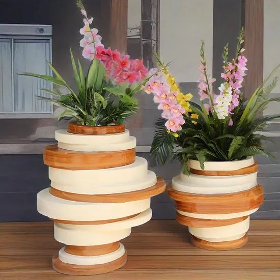 Customized Fiberglass Flower Pots with Personalized Functions - Image 1