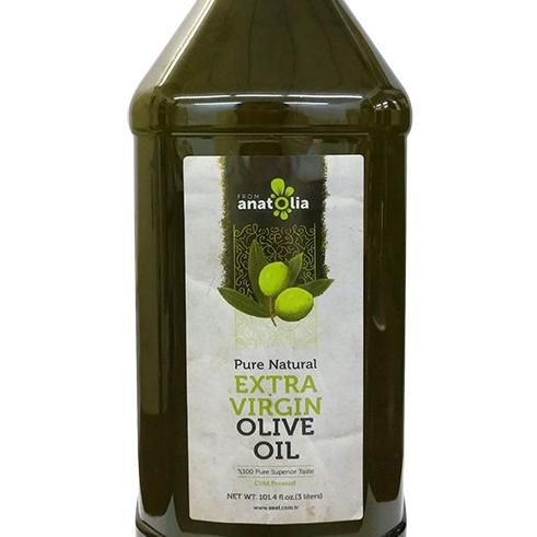 From Anatolia Best Liquid Olive Oil High Quality Glass Bottle Cold Press Extra Virgin Olive Oil 3 LT Aegean region Olive Oils - Image 1