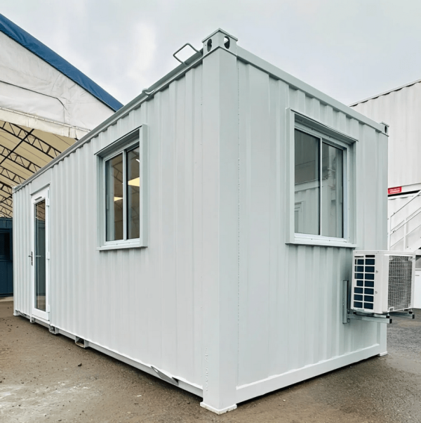 Cabins For Sale / 21ft x 8ft Custom Office Cabin – Refurbished Portable Building with A/C & Glazed Door - Image 3