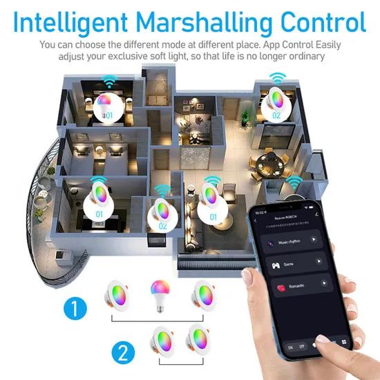 WiFi Remote APP Alexa Voice Control LED Smart Downlight RGB DMX Dimming Multicolor LED Recessed Lights - Image 3