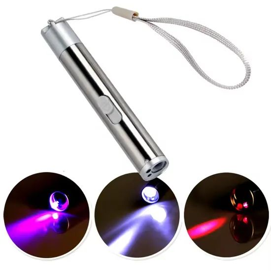 USB Charging Laser Mini Red&UV Light Flashlight Detection Pen Interactive Cat Toys - Image 1