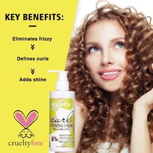 Private Label Frizz Control Products Curl Defining Cream MOQ 1000PCS Use for Daily Model NO. 2057 Trademark YOUTHFUL Specification - Image 5