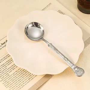 304 Stainless Steel Tableware Spoon with Elegant Handle Sample Free MOQ 100 Set Origin China Color Multicolor HS Code 8215200000 - Image 5