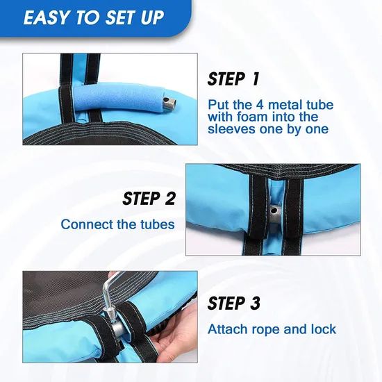 Oxford Fabric Platform Swing Seat with Adjustable Ropes - Image 5