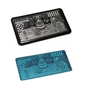 Colorful Embossed Designs Chemical Etching Stamping Nail Plates - Image 2