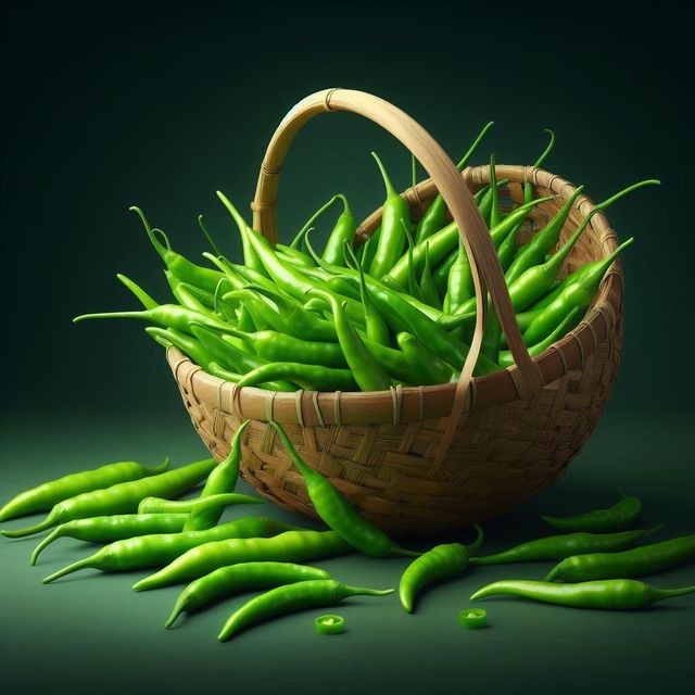Green Chili, G-4 Chili, Indian Chili, Fresh Chili, Gauri Chili, Egal Chili Teja Chili - Image 3