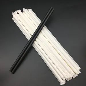 Bar Accessories Eco Paper Straw with White Paper Wrapped Packaging - Image 1