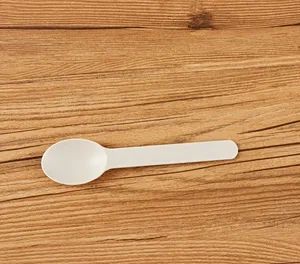 Disposable Soup Spoons Ice Cream Spoon Cornstarch Yogurt Cheese Spoon - Image 3