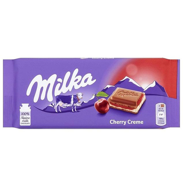 Milka Cherry 100g Chocolate Bar - Delicious Cherry & Chocolate Combo - Image 1