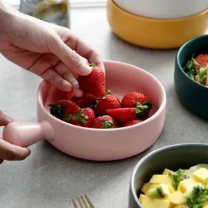 Assorted Color Kitchen Matte Porcelain Serving Bowls Dessert Ice Cream Soup Rice Fruits Small Portions Bowl - Image 3