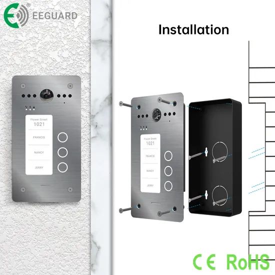 TCP/IP Video Intercom Door Phones for 3 Familys IP65 Villa Wide-Angle Panel - Image 4