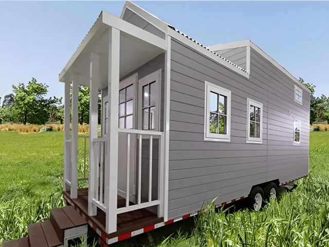 Insulated Aluminum Tiny Prefab House On Wheels - Image 1