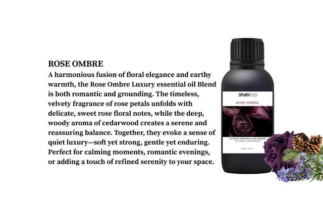 SPARKBOB Luxury Essential Oil Blend Aromatherapy & Diffuser 1 fl oz Rose Ombre - Image 3