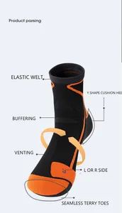 Pattern Customization Supported Custom Unisex Sport Socks Middle Crew Socks - Image 4
