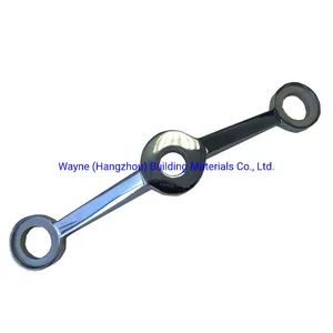 300mm Stainless Steel Glass Spider with 2 Arms 180° Glass Fitting Hardware, Point-Fixed Curtain Wall Hardware with High Quality and Best Price - Image 3