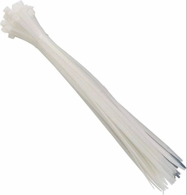 White Nylon Cable Tie Width 3 mm Color White Length 100 mm Material Nylon Pack Type Packet Usage/Application - Image 1