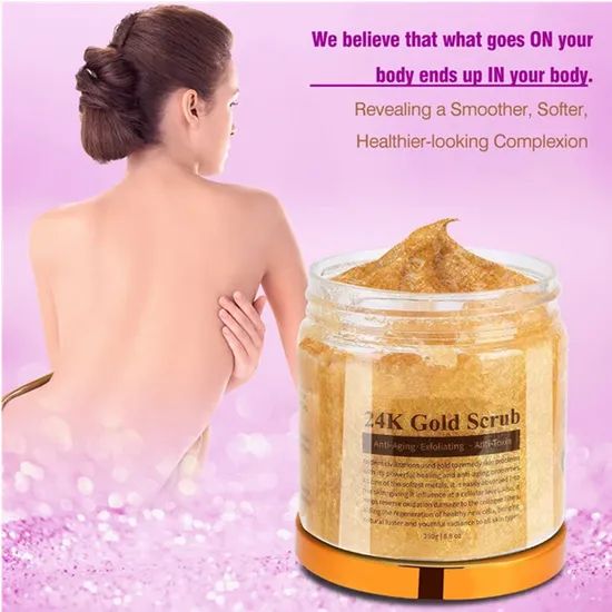 Custom 24K Gold Collagen Hydrating Face Scrub & Exfoliating Body Scrub - Image 6