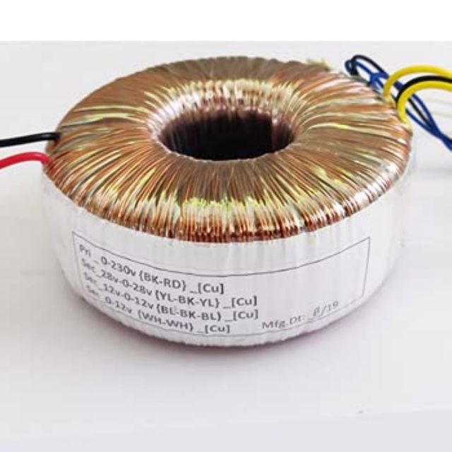 100KV Dry Type Single Phase Toroidal Transformer, 24V, 230V Material Copper Current 12 Amp Frequency 50Hz Phase Single Phase - Image 1