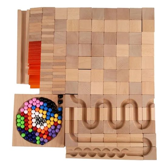 Wooden Marble Rolling Ball Track Building Block Toys Scale Medium Origin China Style Chinese Color as Photo Trademark - Image 6