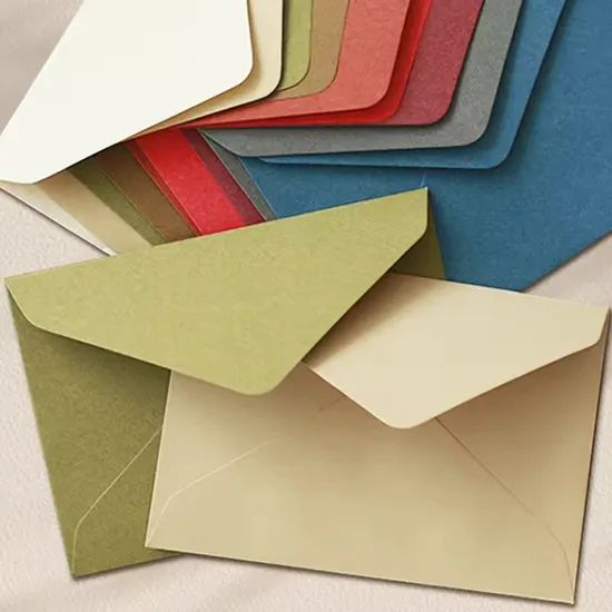 Custom Printing Kraft Paper Business Envelope Textured Coated Paper Pocket Bag Recycle Wedding Packaging Envelopes - Image 2