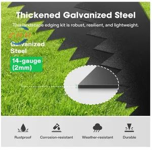 Galvanized Steel 1.5mm Garden Edging Custom 15D MOQ500 MOQ 500PCS Model NO. 26 Origin China Thickness 1.5mm Color Customized - Image 3