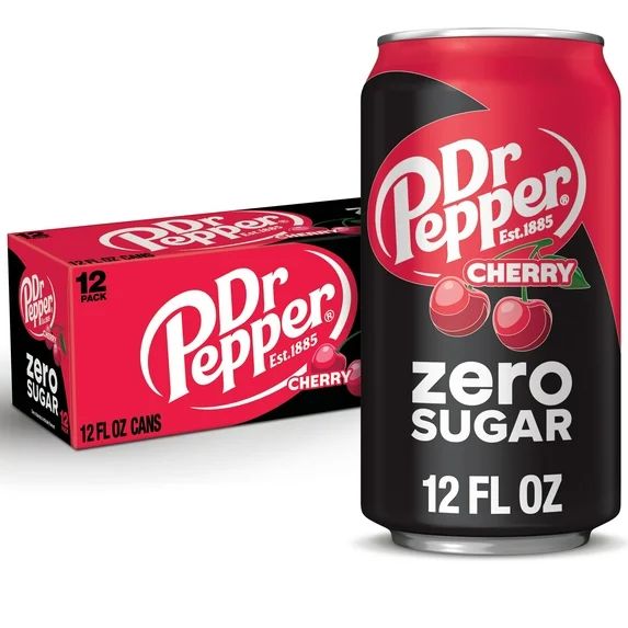 DR PEPPER CHERRY ZERO SUGAR CN, 12OZ/12PKX2 - Image 1