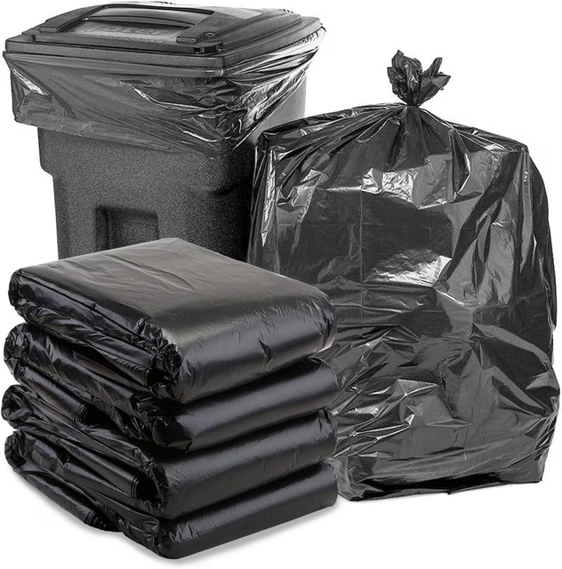 Disposable Plastic Trash Bags Strong Drawstring Garbage Bags for Household Waste - Image 4